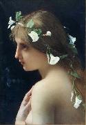 Jules Joseph Lefebvre Nymph with morning glory flowers Sweden oil painting artist